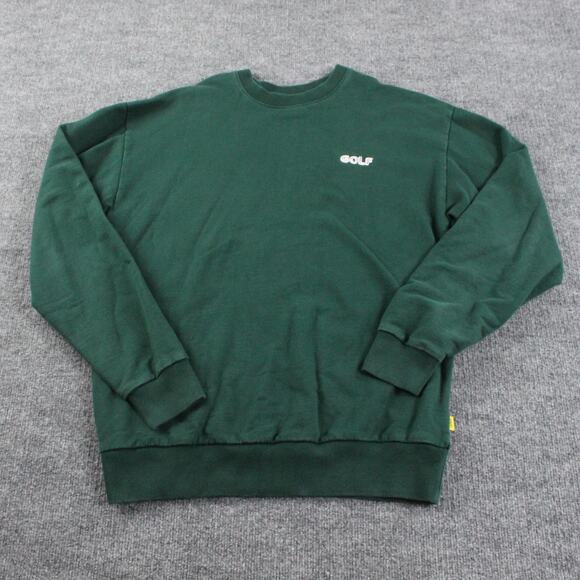 Golf Wang Sweatshirt Mens Medium Green Tyler The Creator Crewneck Pullover Logo - Picture 1 of 9